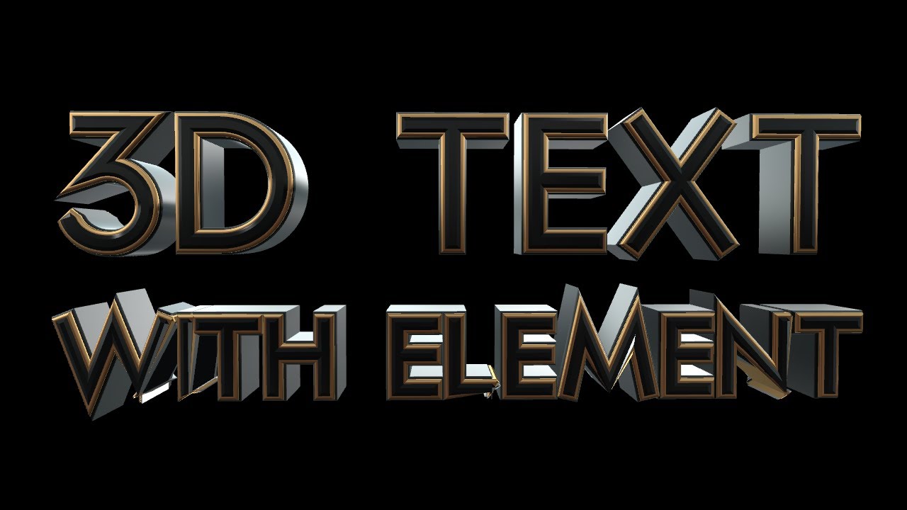 after-effects-tutorial-3d-text-with-element-youtube