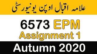 AIOU 6573 first Assignment Autumn 2020 II Moalim