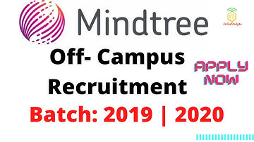Mindtree off-campus hiring batch 2020 | 2019  | Salary 3.5LPA | Apply now
