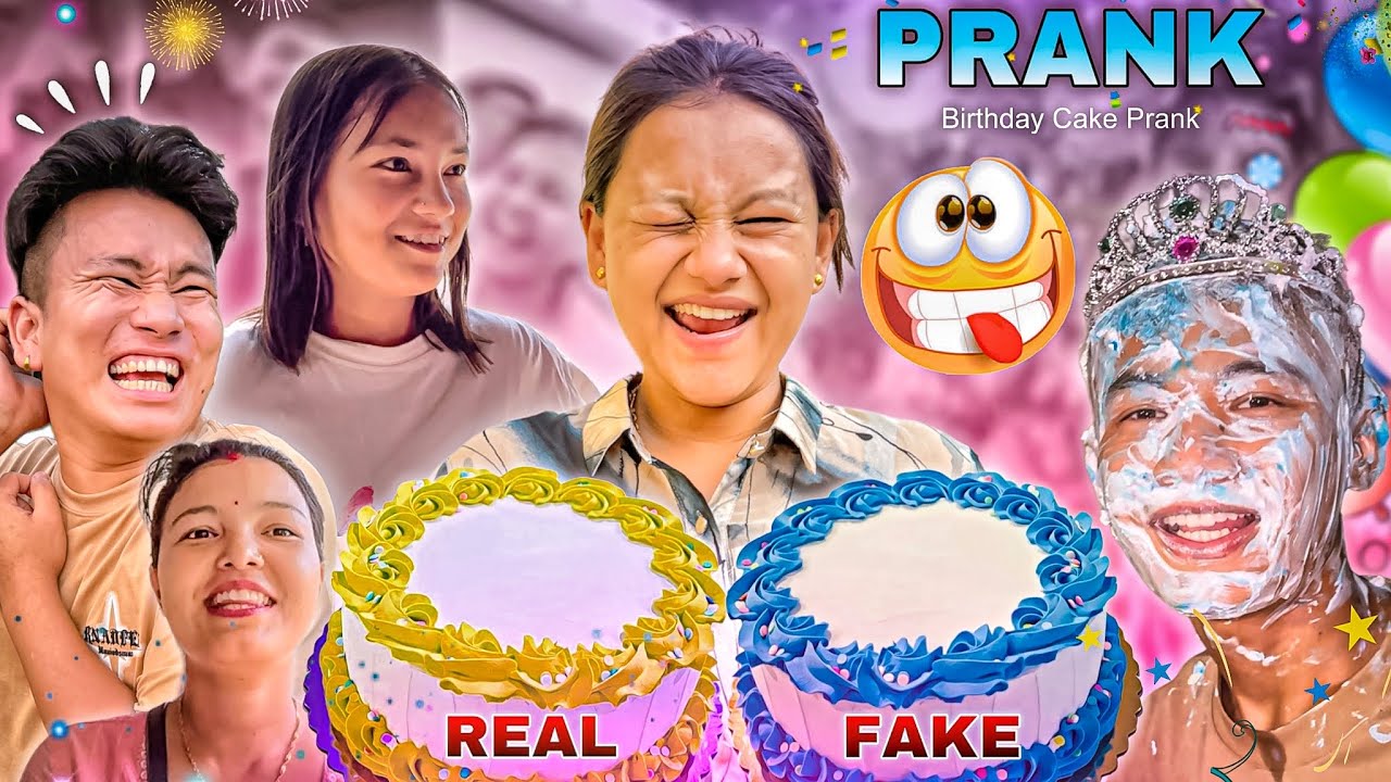 FAKE CAKE 🎂 PRANK ON NISHANT 😂 || Birthday मा भयो खतरा Prank 😆 || Birthday Celebration || NyPoLee