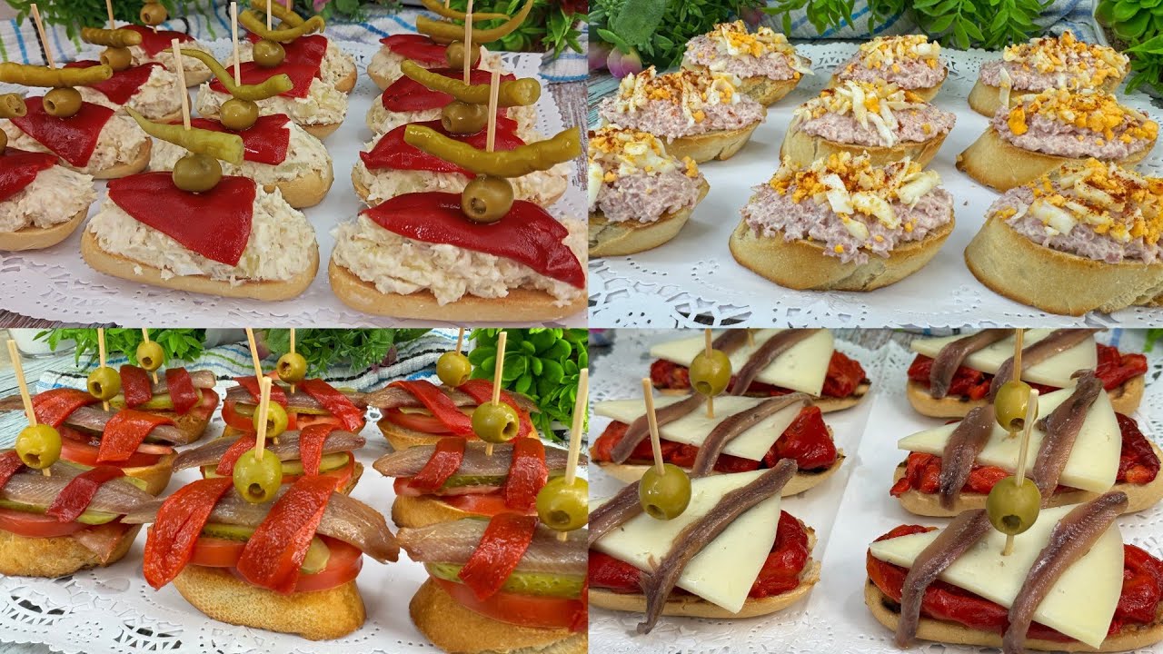 4 Aperitivos o tapas para fiestas fáciles y rápido!! 😎 - Aperitivos Fáciles para Navidad 😎💚🎄