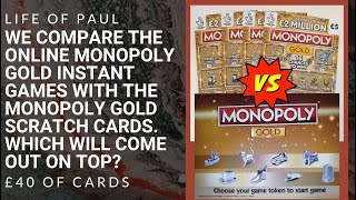 National lottery scratch cards vs online instant games. Monopoly Gold vs Monopoly Gold 2022 screenshot 2