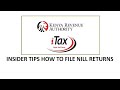 How to file a nil return on itax