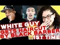 MY DAD REACTS TO White Guy on Getting His Hair Cut By A Black Barber For The First Time REACTION