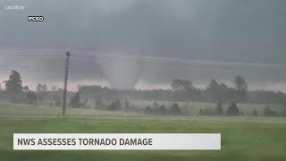 National Weather Service surveys tornado damage in Cherokee, Rusk and Panola Counties