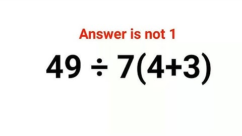 49÷7(4+3) The answer is not 1. Many got it wrong!  Ukraine Math Test #math #percentages #ukraine