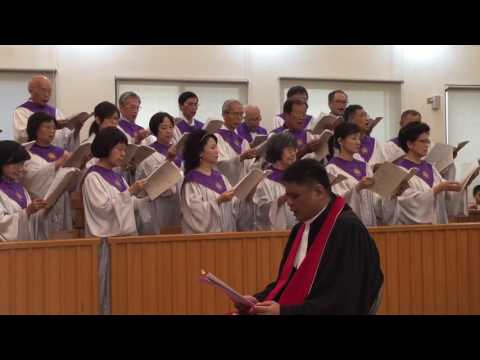 20160828第四任陳智勤牧師就任禮拜，聖歌隊謳咾：尊主做大，台中忠明教會。