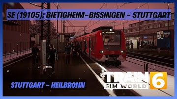 TSW6 | SE (19105): Bietigheim-Bissingen - Stuttgart | DB BR 425 | Frankenbahn | PZB SIFA