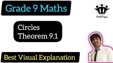 Grade 9 Maths Circles Theorem 9.1 Best Visual Explanation @upendermath 