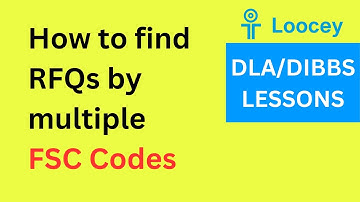 How to search/filter and find RFQs using FSC Code List - DLA/DIBBS