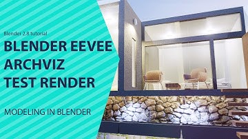 blender eevee one bedroom small house architectural visualization PART 2