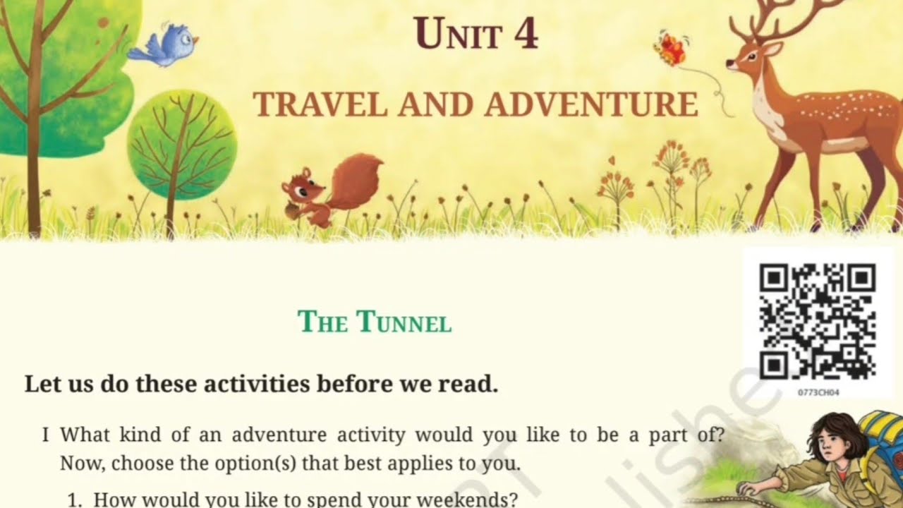Class7 English Unit 4 Travel and Adventure The Tunnel  line by line detailed Explanation