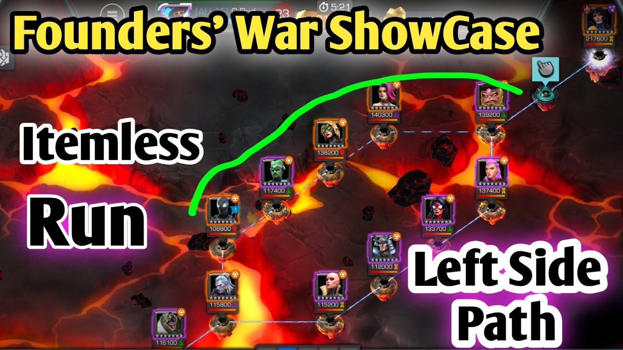 Left Side Path / Founders' war ShowCase/ Itemless & Easy Run mcoc 
