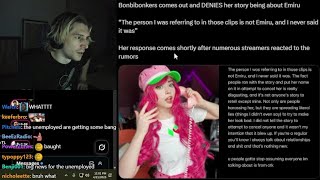 xQc Reacts to Streamer "Bonbibonkers" Denies that Emiru was the Person Grooming Her at 17 Years Old