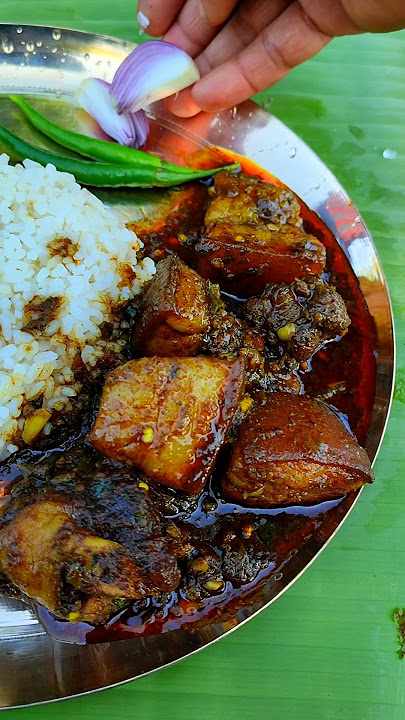 rice & spicy pork 😋 winter eating special