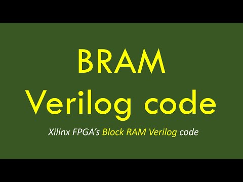 FPGA Block RAM (BRAM) verilog code