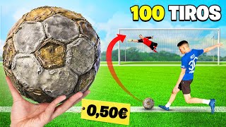 ⚽ 100 TIROS vs El BALÓN Más BARATO del MUNDO! 😱