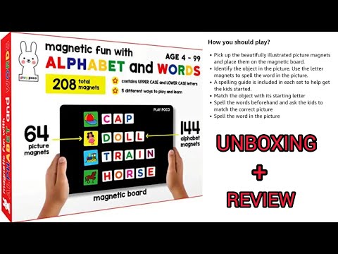 Magnetic Fun with Alphabet and Words 64 Picture Magnets 144 Letter Magnet  Board