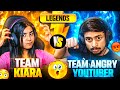 Angry Youtuber 👿 Angry On Me || Team KIARA vs Team Angry Youtuber || Garena Free Fire