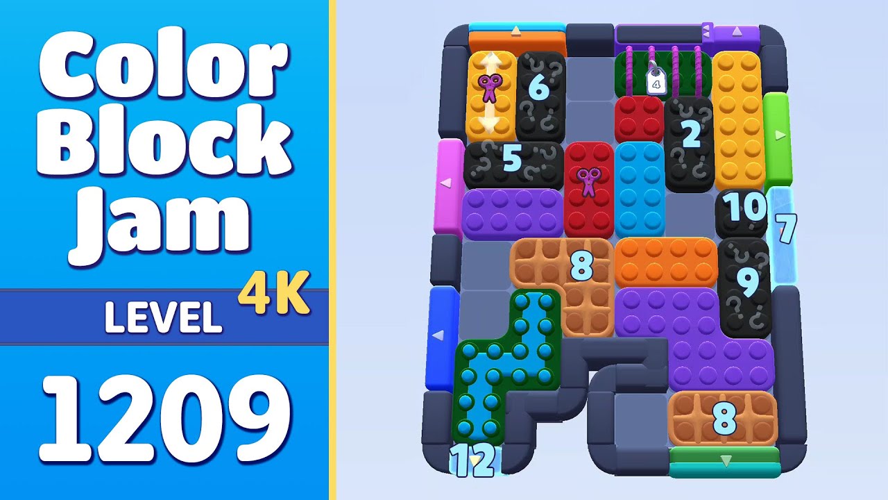 Color Block Jam Level 1209 (1210) | Every Puzzle Solved! 🎯 - YouTube