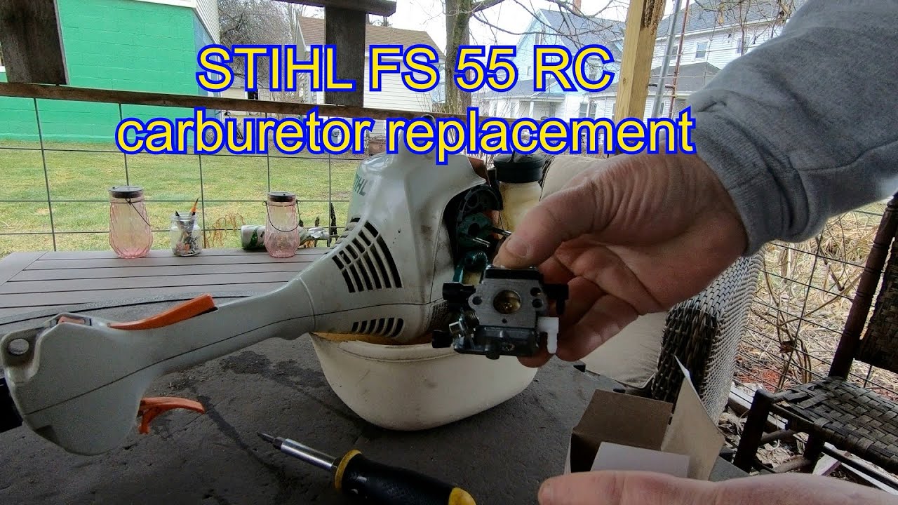 Stihl FS 55 RC carburetor replacement - YouTube