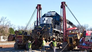 RJ Corman Replacing Traction Motors on NS 6177 at McDonough, GA