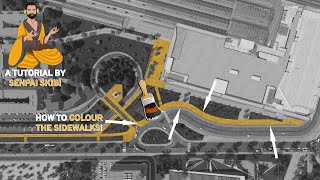 How to Paint the Sidewalks with any colour! Cities Skylines Tutorial by Senpai Skib
