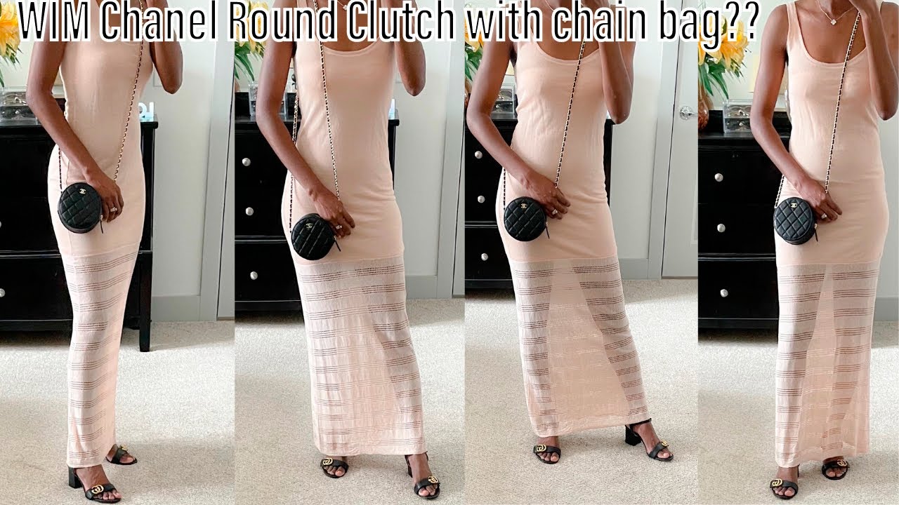Chanel 21N Coco Neige Mini Circle Clutch on Chain