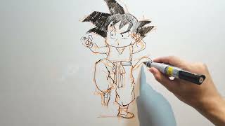 Dibujado a Goku Bola de Dragón #2