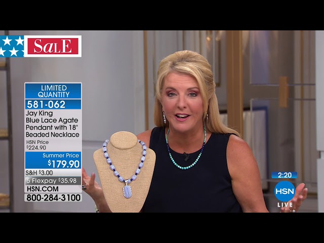 Jay King Sterling Silver Ginkgo Spruce Turquoise Necklace - 22063929 | HSN