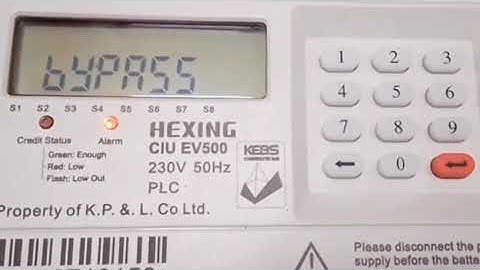 How to remove BYPASS in Token Meter and Reduce Power Bills