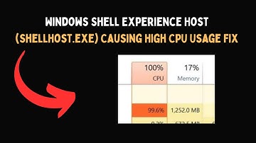 Windows Shell Experience Host ShellHost exe Causing High CPU Usage FIX