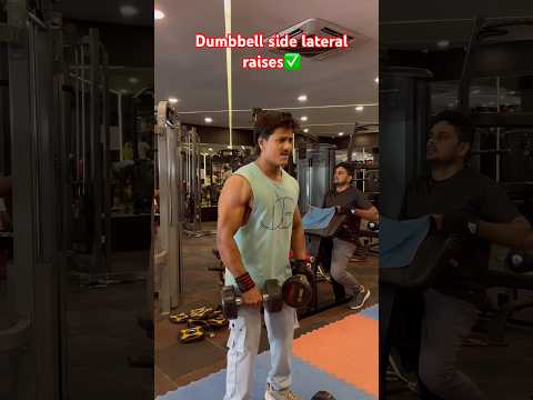 Dumbbell side lateral Raises✅💪#@G@Gimboy5