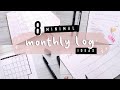 BULLET JOURNAL | 8 Minimal Month Log Ideas