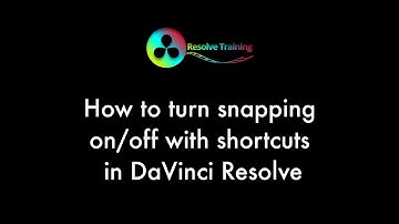How to turn the snapping tool on and off in DaVinci Resolve
