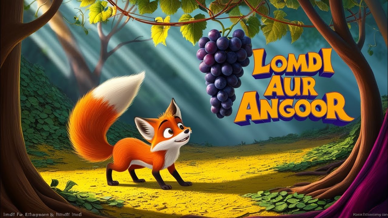 लोमड़ी और अंगूर 🦊🍇#cartoon #kids #motivation - YouTube