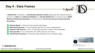 Day 4: PySpark Learning - DataFrames Explained!  | #learnwithdsa