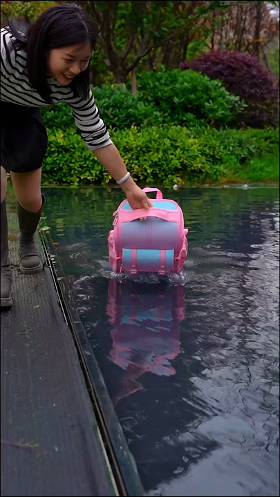 Mom 😲 why are you putting my school bag in water #shorts