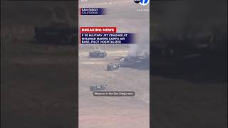 “F-35 fighter jet crashes in Miramar Pilot Ejected and hospitalized” #news #f35 #marines #fyp #viral