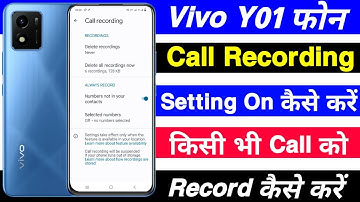 Vivo Y01 Call Recording Setting On Kaise Kare ।। How To Auto Call Recording Setting On Vivo Y01