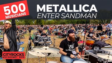 Enter Sandman (METALLICA) - 500 musicians (The biggest rock flashmob in Central Europe)  @CITYROCKS