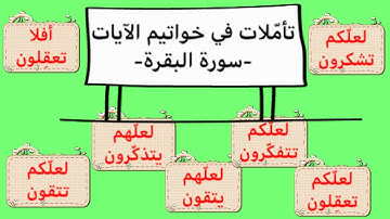 تأمّلات في خواتيم الآيات #حفظ_سورة_البقرة (تتقون-يتقون-يتفكرون-يتذكّرون-يرشدون-تفلحون/يعقلون-تعقلون)