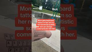 Mom gets keyboard tattoo so her autistic son can communicate with her.