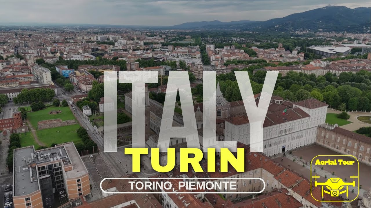 4K Aerial Views of Turin (Torino) – Fly Over Mole Antonelliana & Po Rive