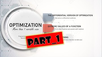 Mathematics for Economics: Optimization with More than One Variable Case_PART 1