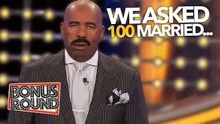 WE ASKED 100 MARRIED...1HR FUNNY ANSWERS \& MORE With Steve Harvey On Family Feud USA