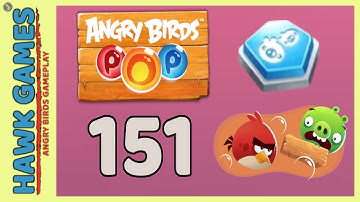 Angry Birds Stella POP Bubble Shooter Level 151 - Walkthrough, No Boosters