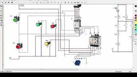 Arranque directo motor trifásico 3D - CADe SIMU