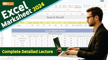How to create a mark sheet in Excel with formulas 2024 | Student result sheet in Hindi Urdu