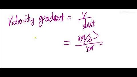 velocity gradient si unit and dimensional formula